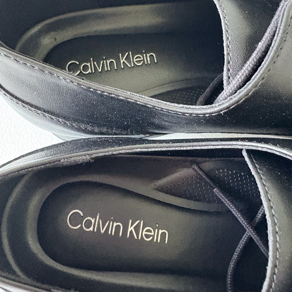 Calvin‎ Klein Brodie2 Black Lace Up Oxford Leather Upper Size 9.5 Office Suit - Picture 5 of 6